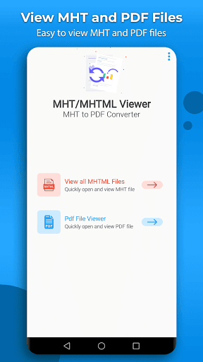 Mhtml Viewer: MHT to pdf - عکس برنامه موبایلی اندروید