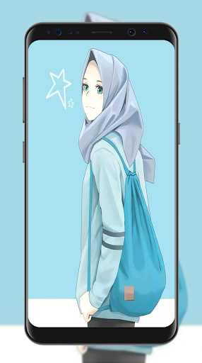 Hijab Cartoon Muslimah Wallpapers - Image screenshot of android app