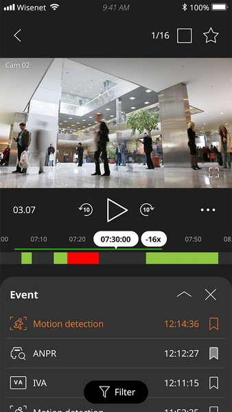 Wisenet mobile - عکس برنامه موبایلی اندروید