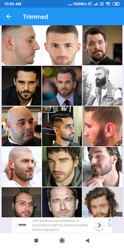 Beard Styles: Stubble Beard, M - Image screenshot of android app