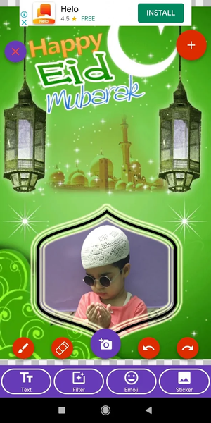 Eid Mubarak Greetings - Image screenshot of android app