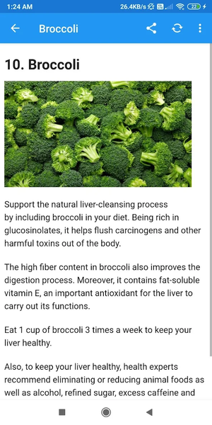 Foods for Liver Cleansing - Image screenshot of android app