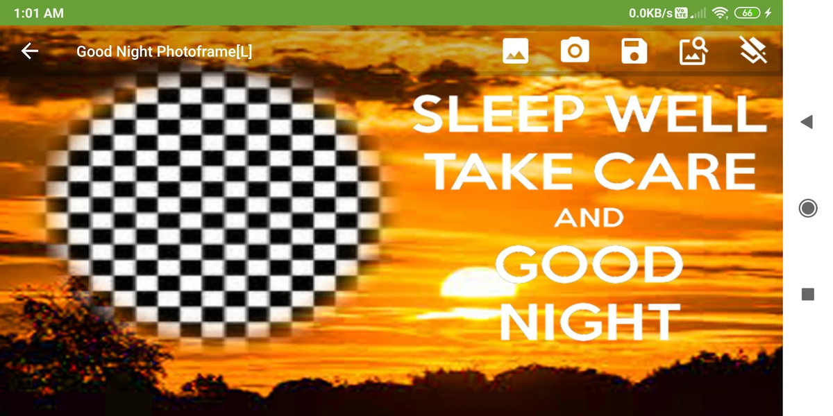 Good Night Photo Frames - Image screenshot of android app