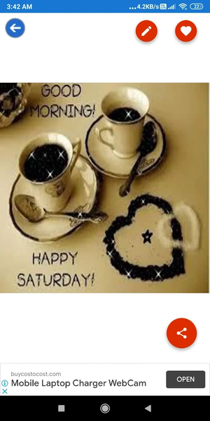 Happy Saturday Greeting - Image screenshot of android app