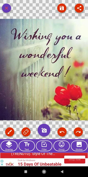 Happy Weekend: Greetings, GIF - Image screenshot of android app