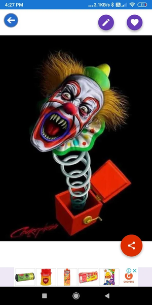 Scary Clown HD Wallpapers - Image screenshot of android app