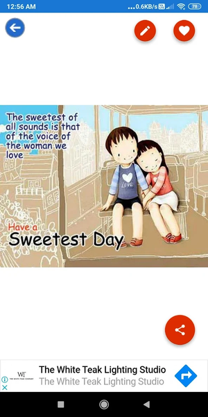 Sweetest Day: Greeting, Photo - Image screenshot of android app