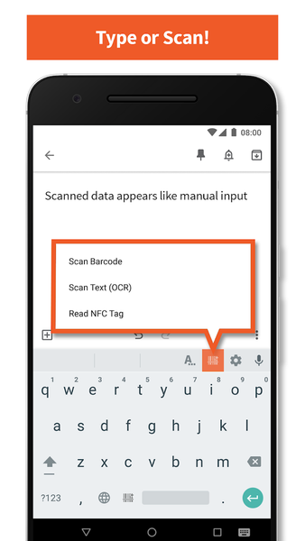 Scanner Keyboard - عکس برنامه موبایلی اندروید