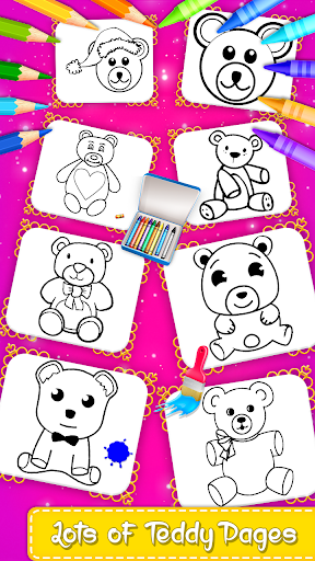 Teddy Bear Coloring Book Game - عکس برنامه موبایلی اندروید