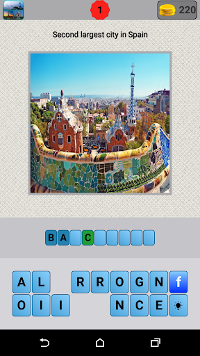 Cities Quiz - Gameplay image of android game