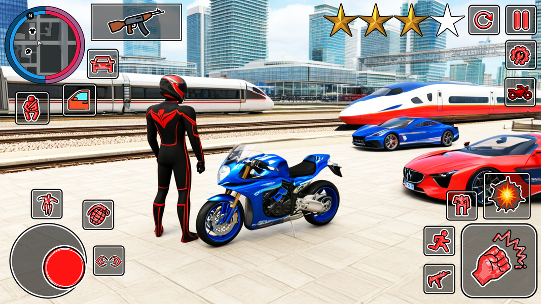 Rope Hero Gangster Crime Mafia - Gameplay image of android game