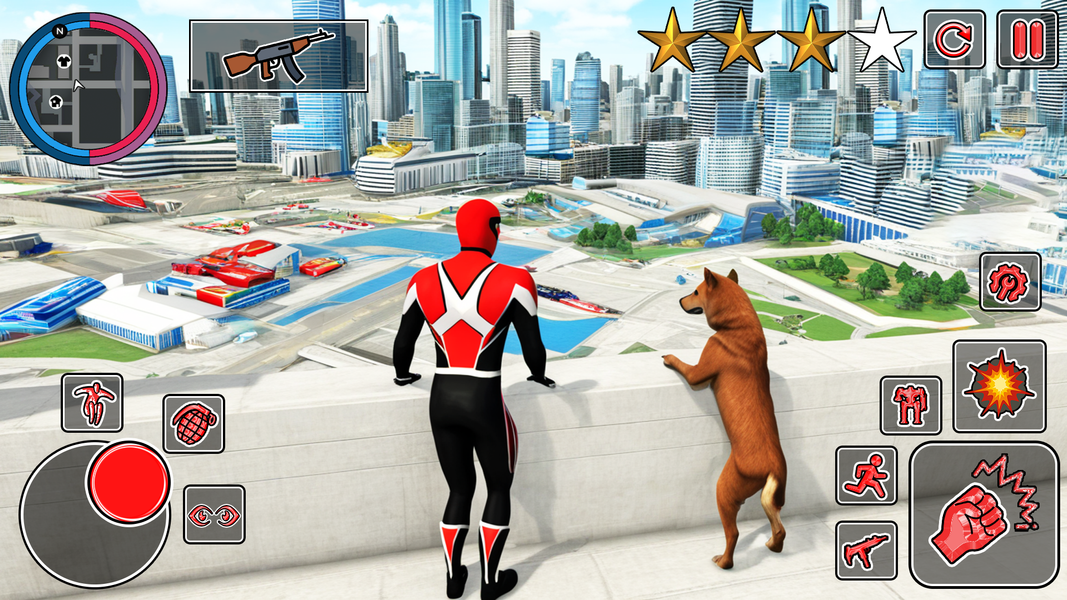 Rope Hero Gangster Crime Mafia - Gameplay image of android game