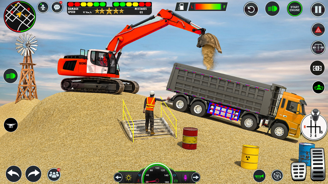 JCB Backhoe Loader Driving - Gameplay image of android game