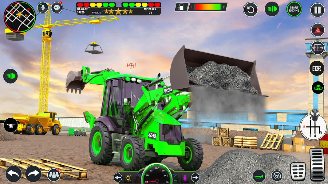 JCB Backhoe Loader Driving - Gameplay image of android game
