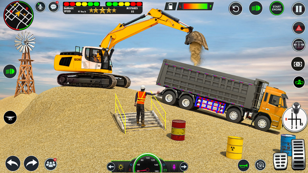 JCB Backhoe Loader Driving - Gameplay image of android game