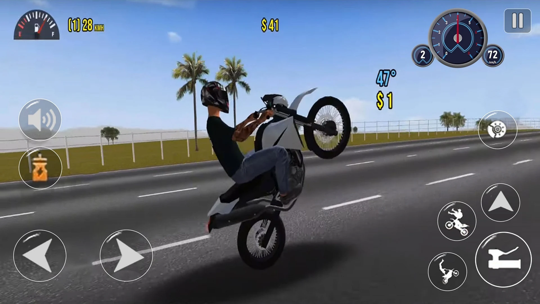 Moto Wheelie 3D - Bike Games - Gameplay image of android game