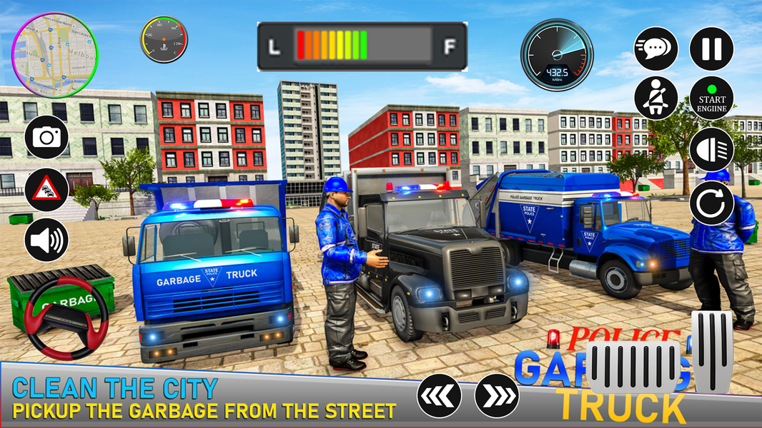 Garbage Truck Games 2024 - Gameplay image of android game