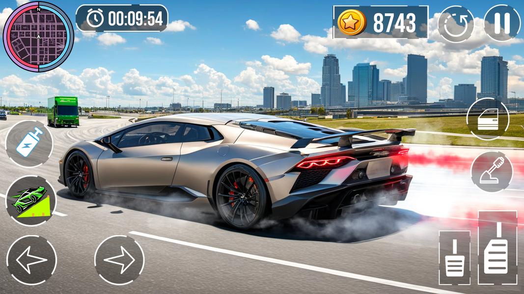 Crazy Car Drifting and Driving - Gameplay image of android game