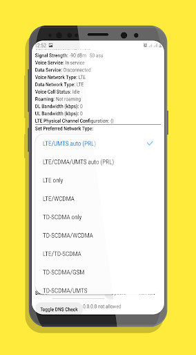 Force LTE Only Switch (4G/5G) - Image screenshot of android app