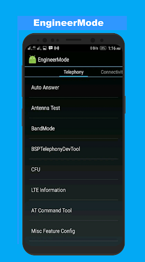 MTK Engineer App - 4G 5G Mode - Image screenshot of android app