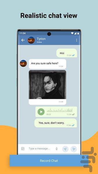 تلگرام چت Simulator طلایی - عکس برنامه موبایلی اندروید