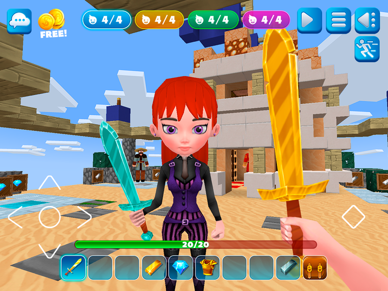 Bed Fight: Blocky Wars Craft - Gameplay image of android game