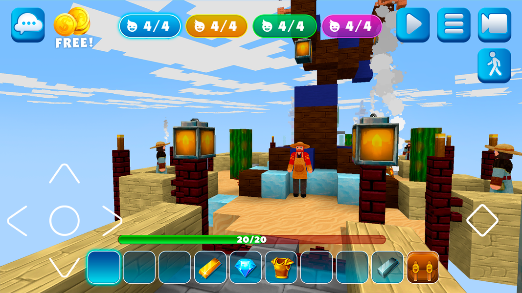 Bed Fight: Blocky Wars Craft - Gameplay image of android game