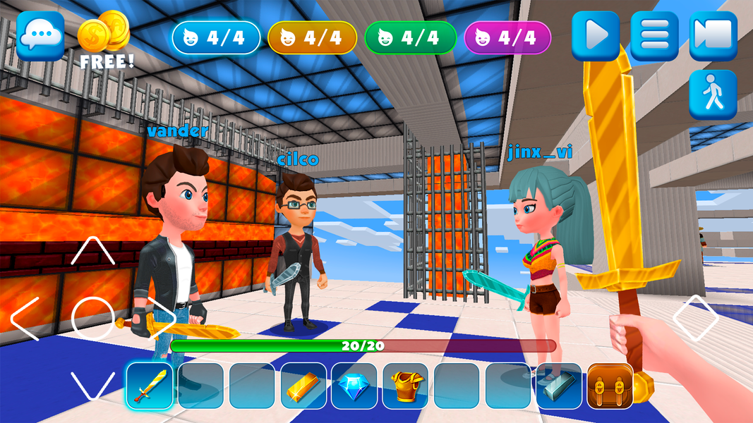 Bed Fight: Blocky Wars Craft - Gameplay image of android game