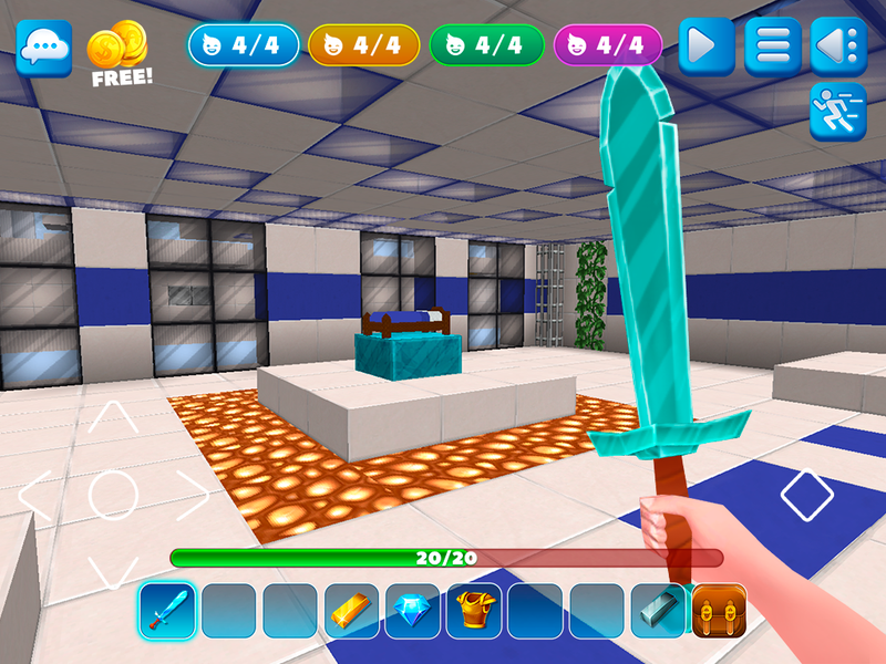 Bed Fight: Blocky Wars Craft - Gameplay image of android game