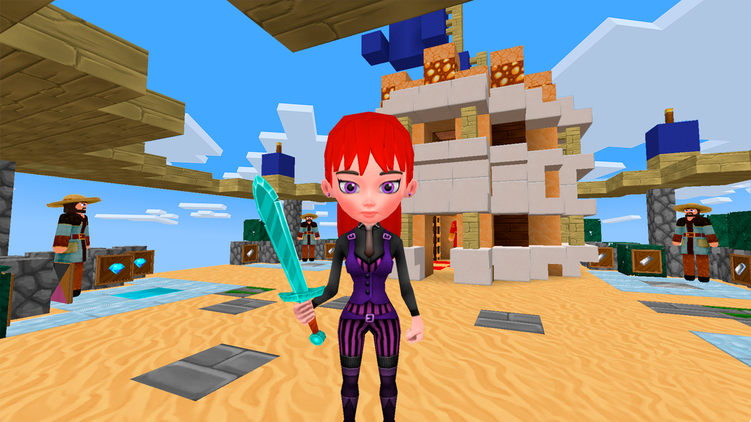 Bed Fight: Blocky Wars Craft - Gameplay image of android game