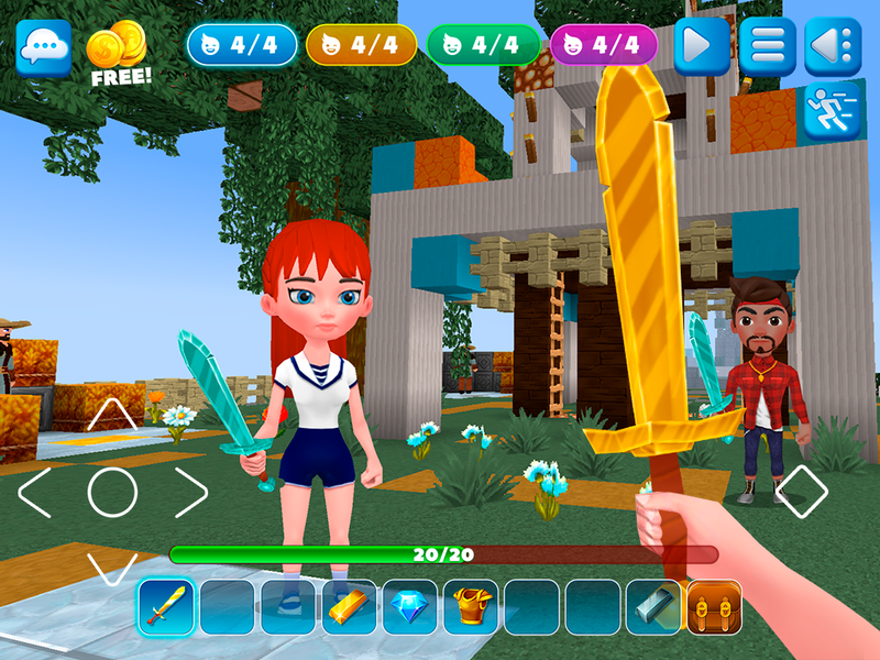 Bed Fight: Blocky Wars Craft - Gameplay image of android game