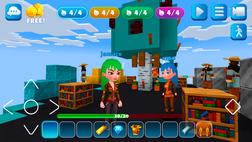 Bed Fight: Blocky Wars Craft - Gameplay image of android game