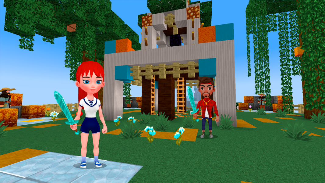 Bed Fight: Blocky Wars Craft - Gameplay image of android game