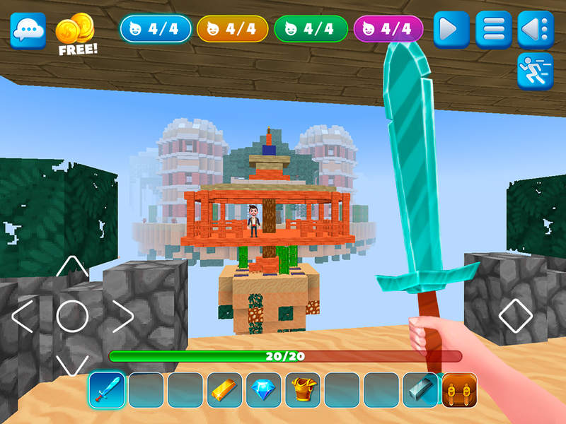 Bed Fight: Blocky Wars Craft - Gameplay image of android game