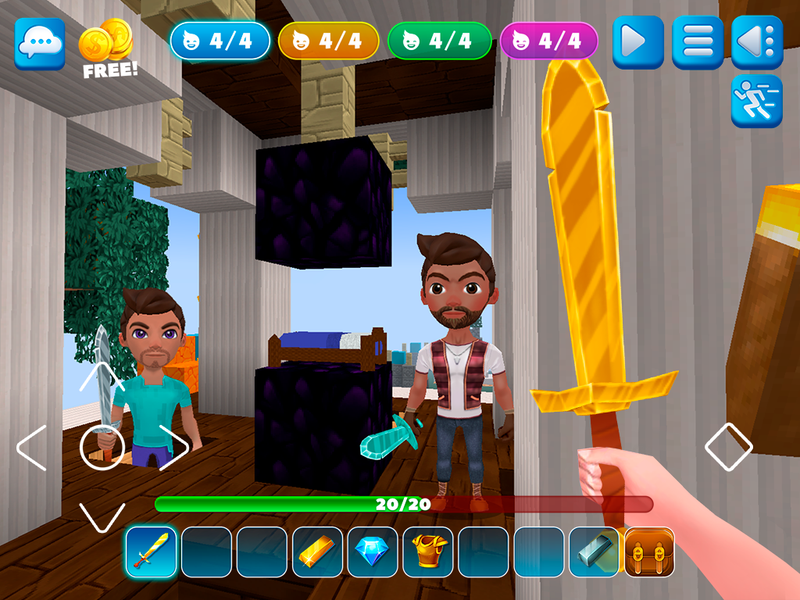 Bed Fight: Blocky Wars Craft - Gameplay image of android game