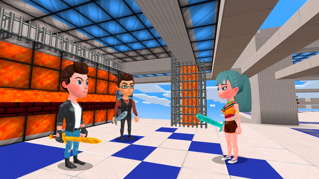 Bed Fight: Blocky Wars Craft - Gameplay image of android game