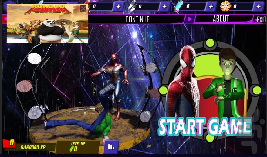 مرد عنکبوتی و بن تن - عکس بازی موبایلی اندروید