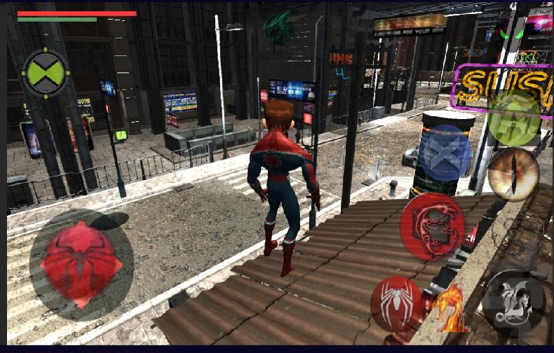 مرد عنکبوتی و بن تن - عکس بازی موبایلی اندروید