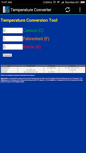 Temperature converter Degree Celsius to Kelvin - عکس برنامه موبایلی اندروید