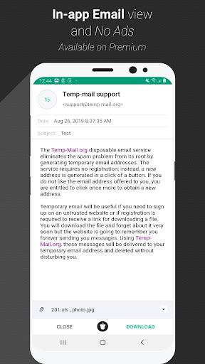 Temp Mail - Temporary Email - عکس برنامه موبایلی اندروید