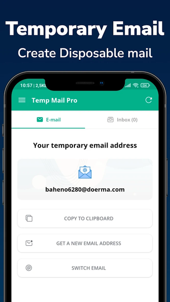 Temp Email Pro - Multiple Mail - Image screenshot of android app