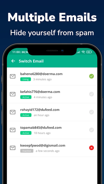 Temp Email Pro - Multiple Mail - Image screenshot of android app