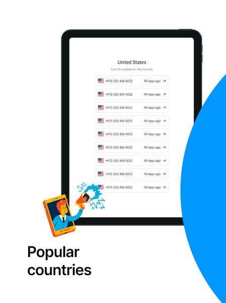 Receive SMS Online Temp Number - عکس برنامه موبایلی اندروید