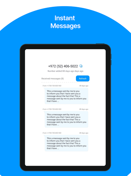 Receive SMS Online Temp Number - عکس برنامه موبایلی اندروید