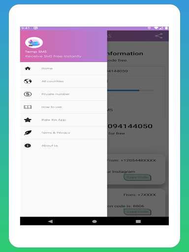 Temp SMS - Temporary Numbers - Image screenshot of android app