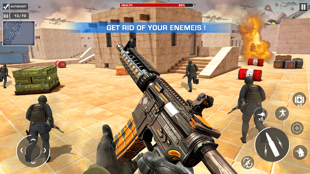 Critical Gun Strike: Gun Games - Gameplay image of android game