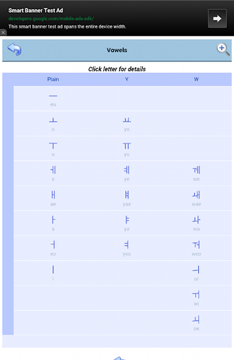 Hangul (Korean Alphabet) - Image screenshot of android app