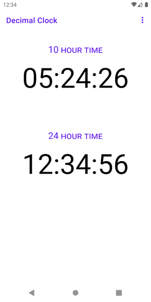 Decimal Clock - عکس برنامه موبایلی اندروید
