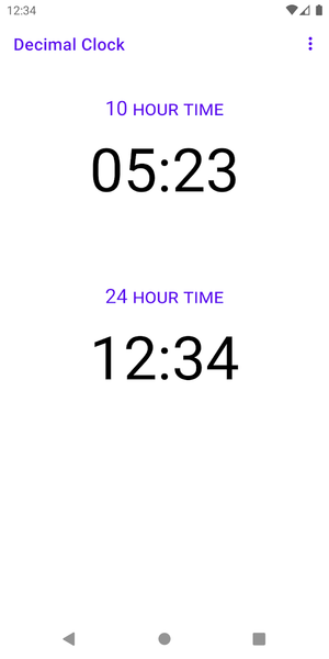 Decimal Clock - عکس برنامه موبایلی اندروید