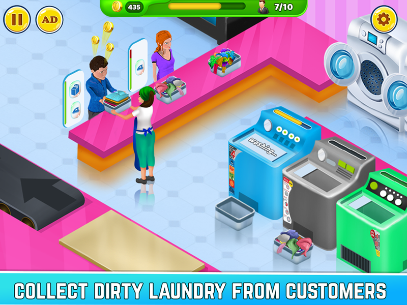 Laundry Shop Washing Games Sim - عکس برنامه موبایلی اندروید